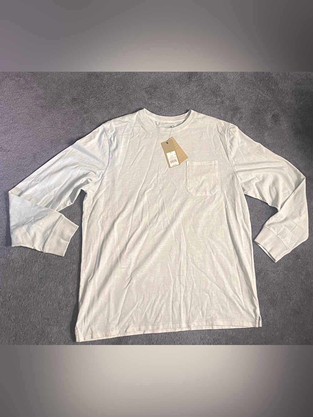Men's Long Sleeve Pocket Tee - Light Blue
